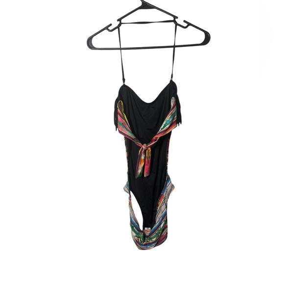 L Space Cozumel Free Love Bandeau Monokini One Piece Swimsuit Sz 8 - Picture 7 of 10